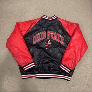 Vintage Steve & Barry’s Ohio State Faux Leather Varsity Jacket Men’s Size Large